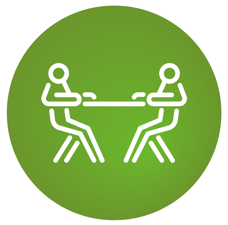 healthy tension gradient green icon