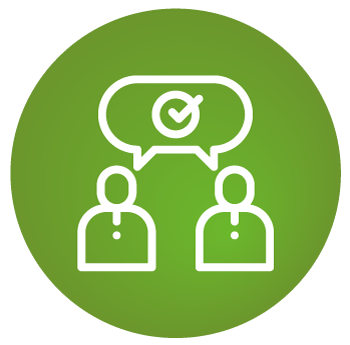 connect with peers green icon