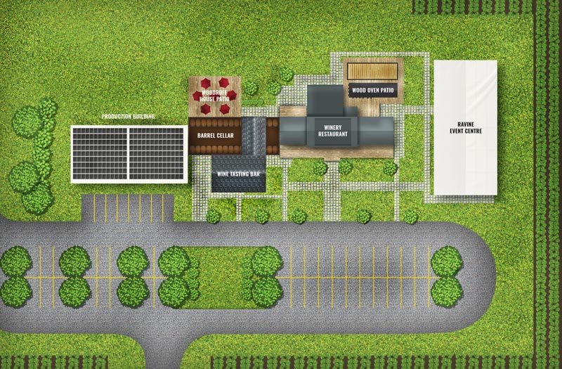 Sip, Savour & Spark 4 Ravine Overhead Map